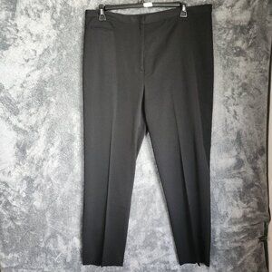 Lauren Ralph Lauren Black Wool Blend Women Trouser Pants Plus 18W Office Formal